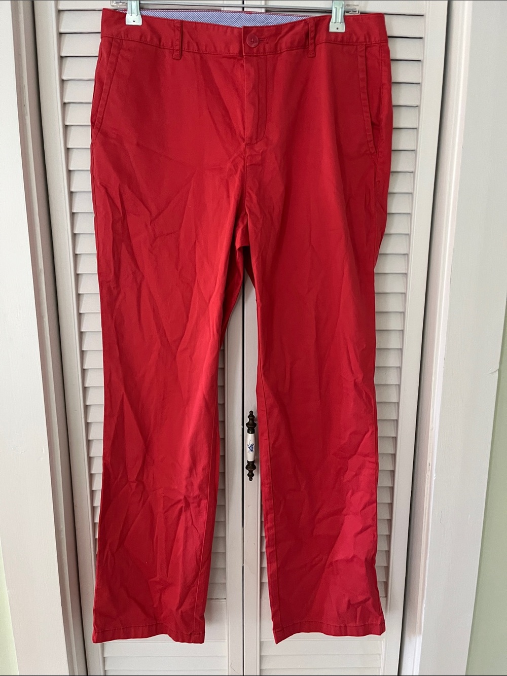 LL Bean Cotton Spandex Regular fit Red Chinos Sz 10